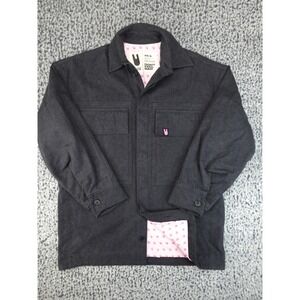 Unless Collective Flannel Shirt Jacket Mens XS Womens S Charcoal Good‎ Overshirt